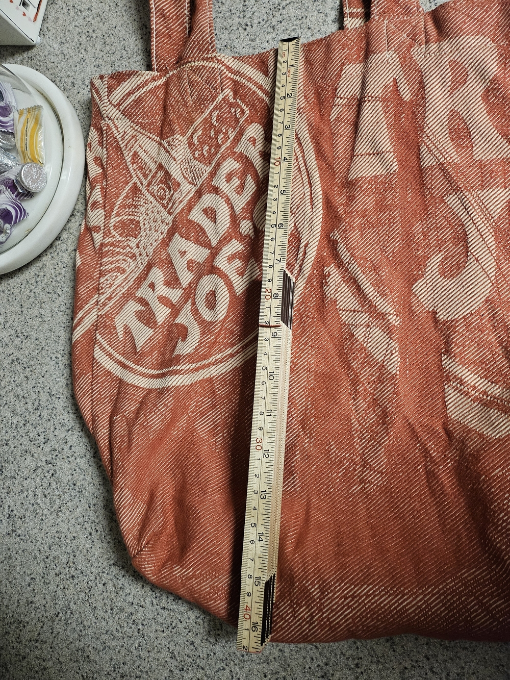 Trader Joe's Red Canvas Logo Tote - Picture 3 of 10